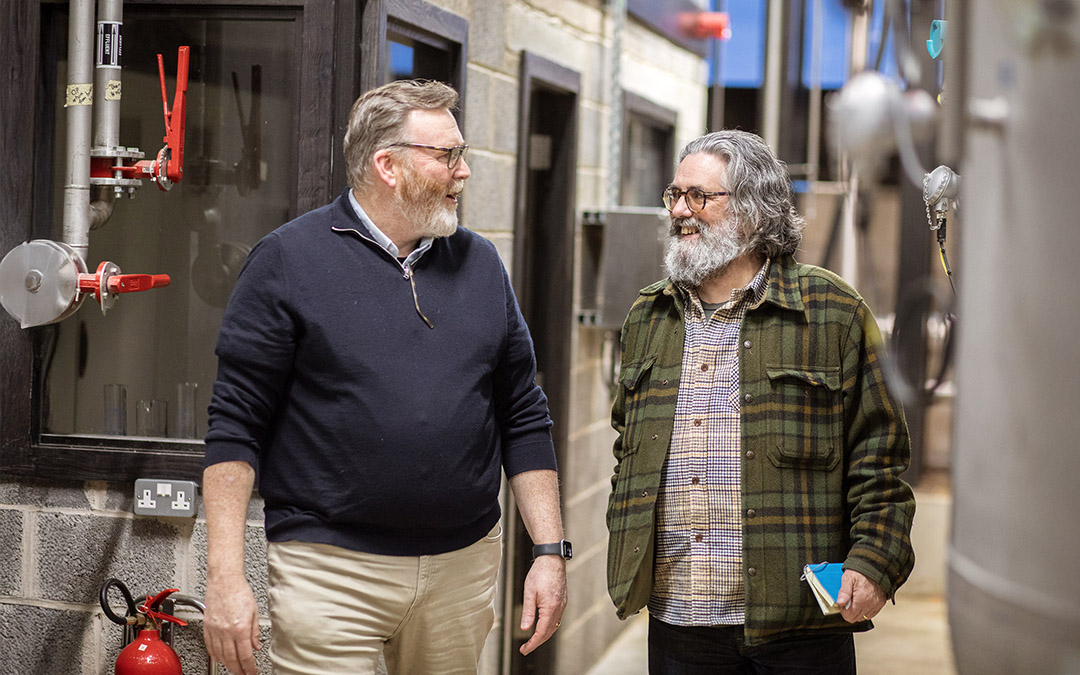 Ardara Distillery fill their 10,000th cask with renowned whisky writer Dave Broom